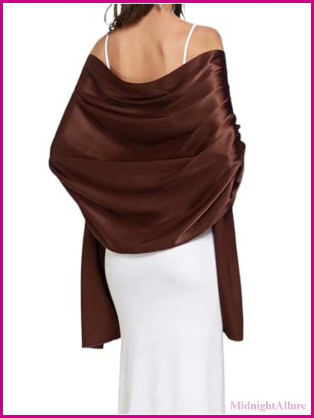 Womens Satin Scarf Long Lightweight Shawl Bridesmaid Wedding Wrap Pashmina